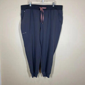 FIGS Women's High Waisted Zamora Jogger Scrub Pants Size 4XLP Gray NEW